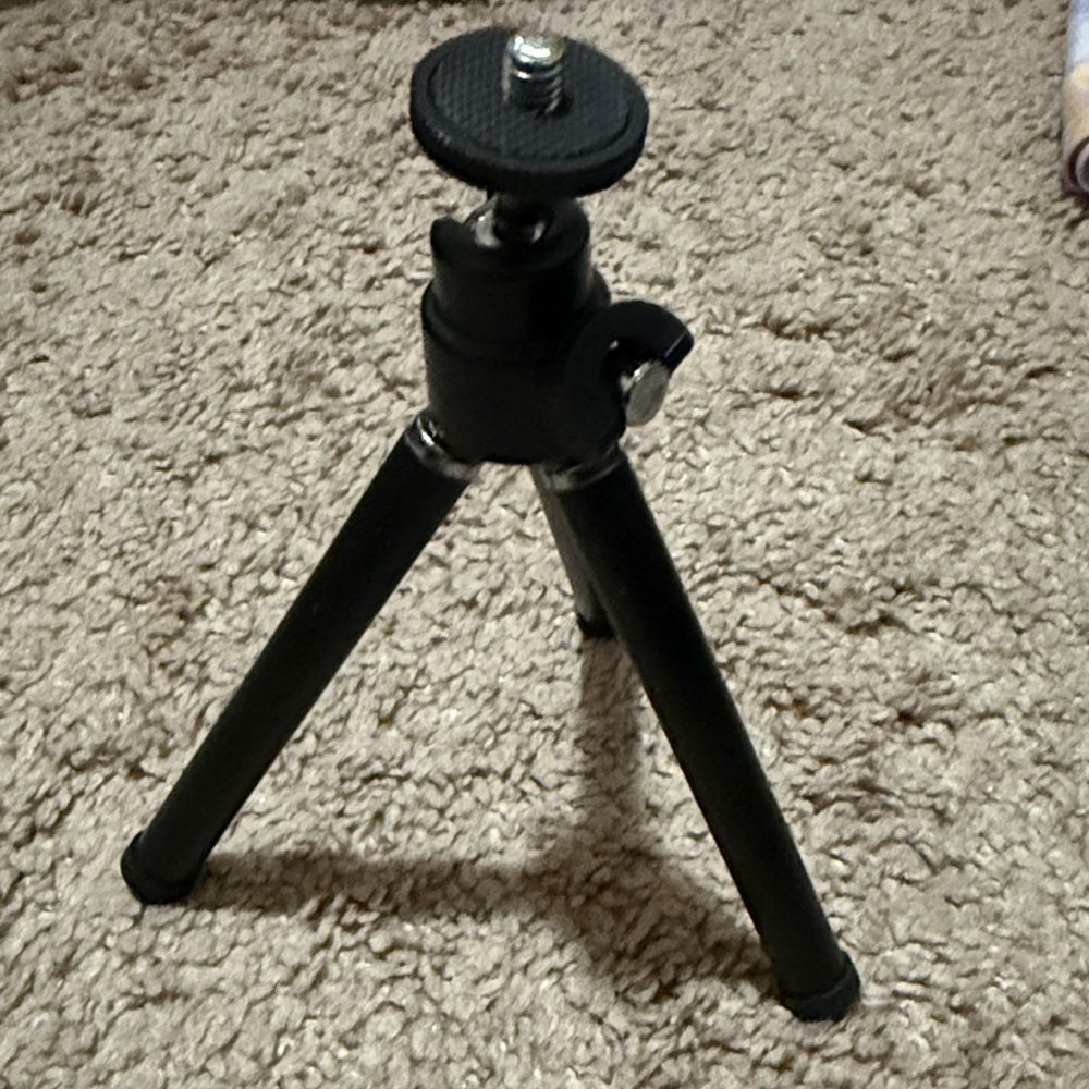 Black Mini Camera Tripod - Compact Tabletop Mount